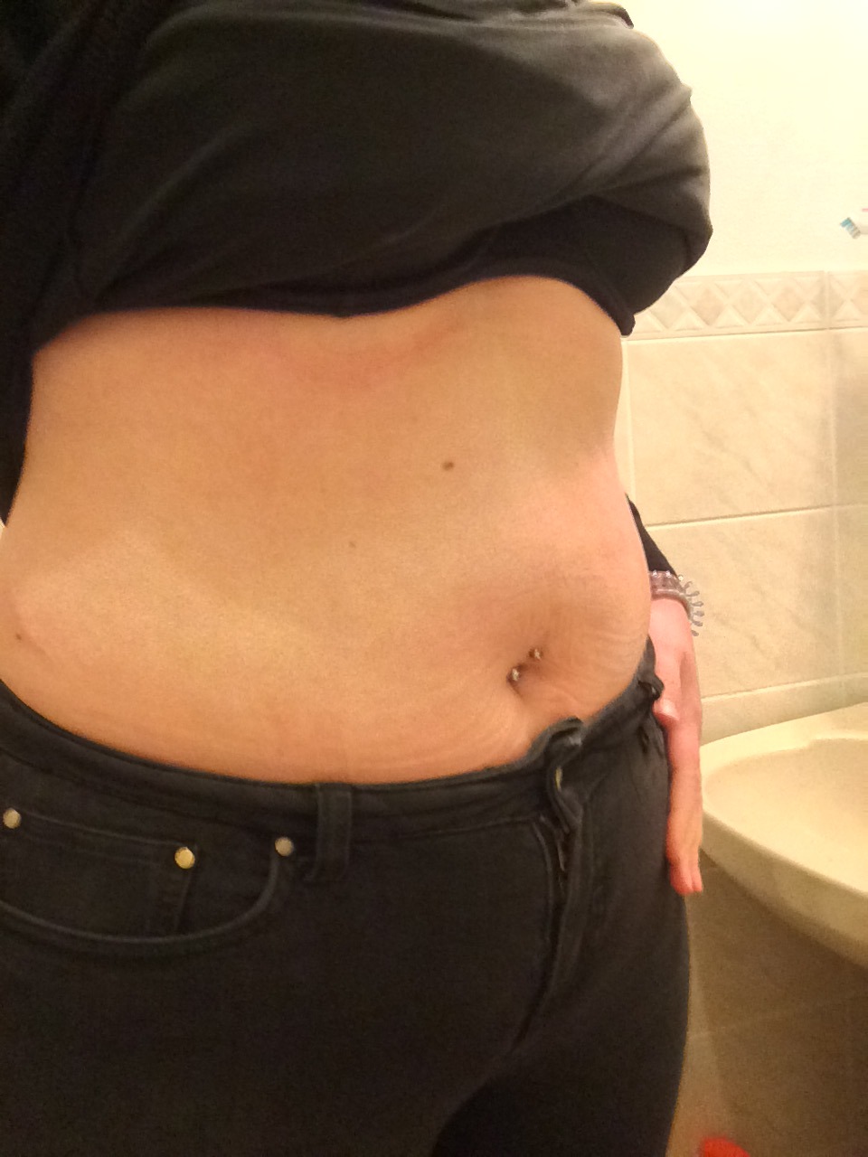 swollenbellygirl: swollenbellygirl: Pre-stuffing belly, halftime belly and ...